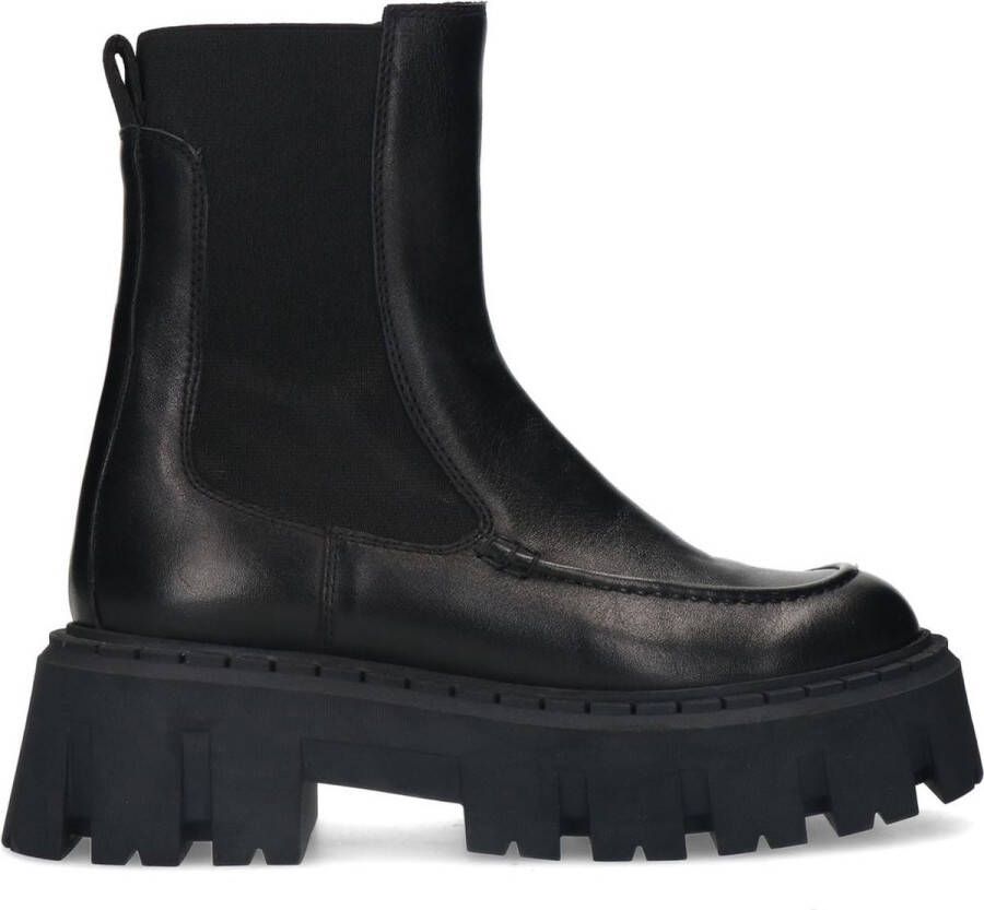 Sacha Dames Zwarte chunky chelsea boots