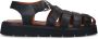 Sacha Dames Zwarte leren chunky sandalen - Thumbnail 2