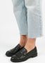 Sacha Dames Zwarte leren loafers met franjes - Thumbnail 2