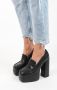 Sacha Dames Zwarte loafers met plateau hak - Thumbnail 2