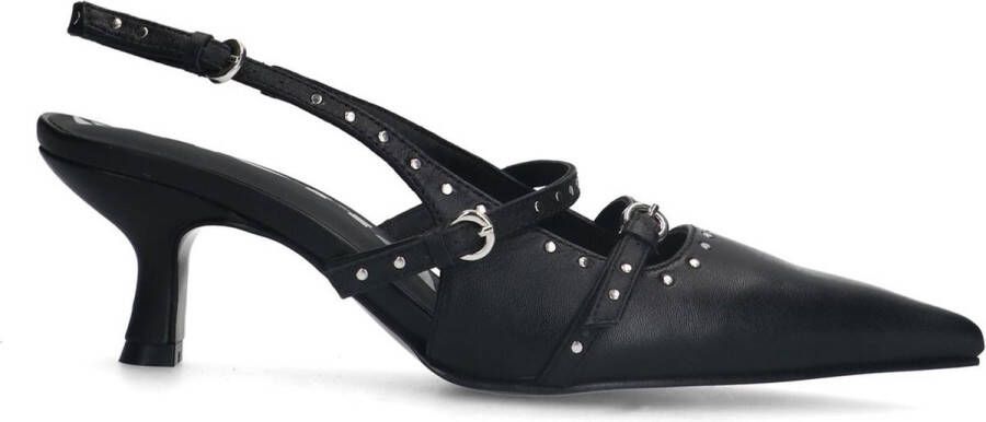 Sacha Dames Zwarte slingbacks met studs