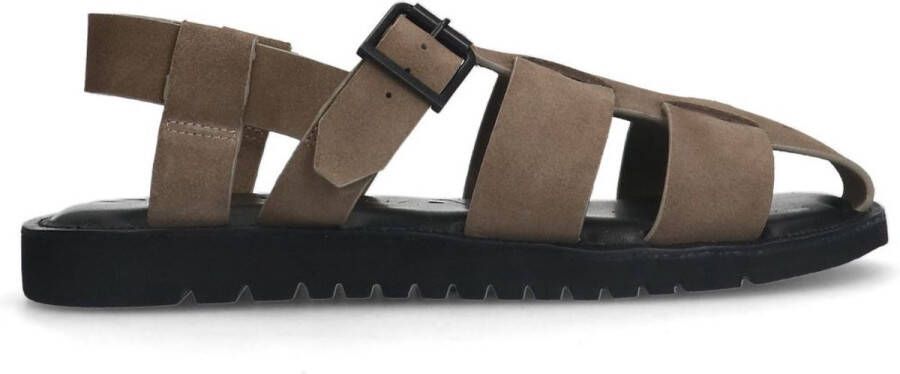 Sacha Heren Grijze suède sandalen