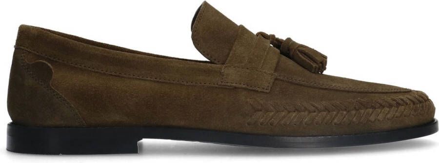 Sacha Heren Khaki suède loafers met kwastjes - Foto 1