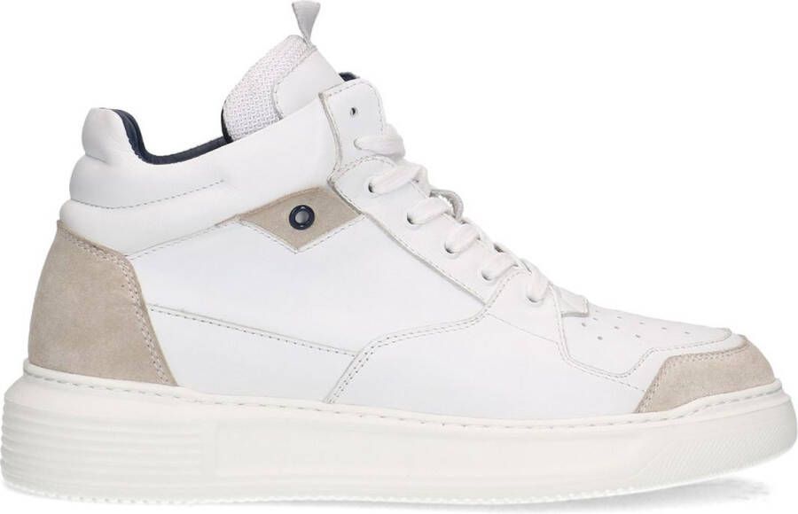 Sacha Heren Witte leren hoge sneakers