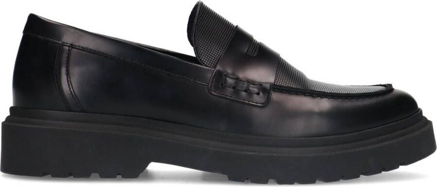 Sacha Heren Zwarte leren penny loafers