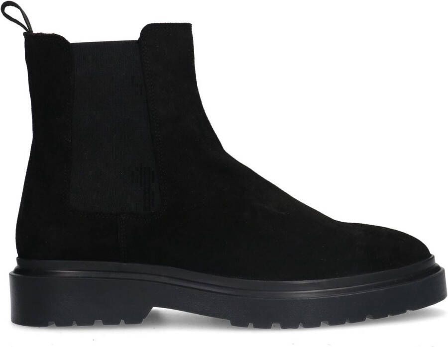 Sacha Heren Zwarte suède chelsea boots