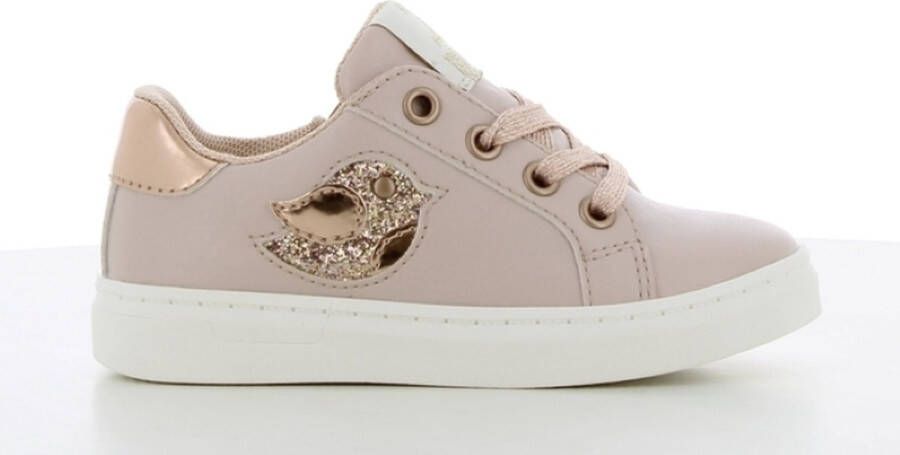 Safety jogger meisjes sneakers lage zomerschoenen oud roze met gouden vogel met ritssluiting aan de zijkant Soft foam en uitneembare zool. : BACK TO SCHOOL