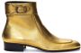 Saint Laurent Gouden Leren Laarzen Yellow Dames - Thumbnail 1