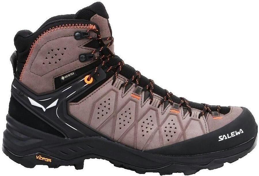 Salewa Alp Trainer 2 Mid GTX Wandelschoenen Heren Wallnut Fluo Orange