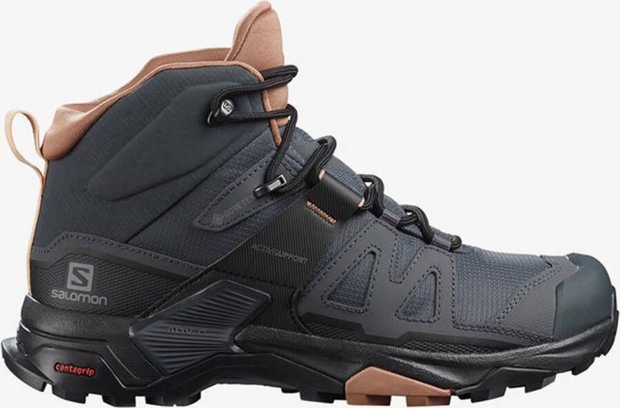 Salomon X Ultra 4 Mid GTX W Dames Wandelschoenen Donkergrijs