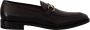 Salvatore Ferragamo Luxe Leren Loafers Gancio Bit Stijl Black Heren - Thumbnail 1