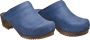 Sanita Clogs dames houten muiltjes Wood-Chrissy Open leer 1200009W blauw - Thumbnail 1