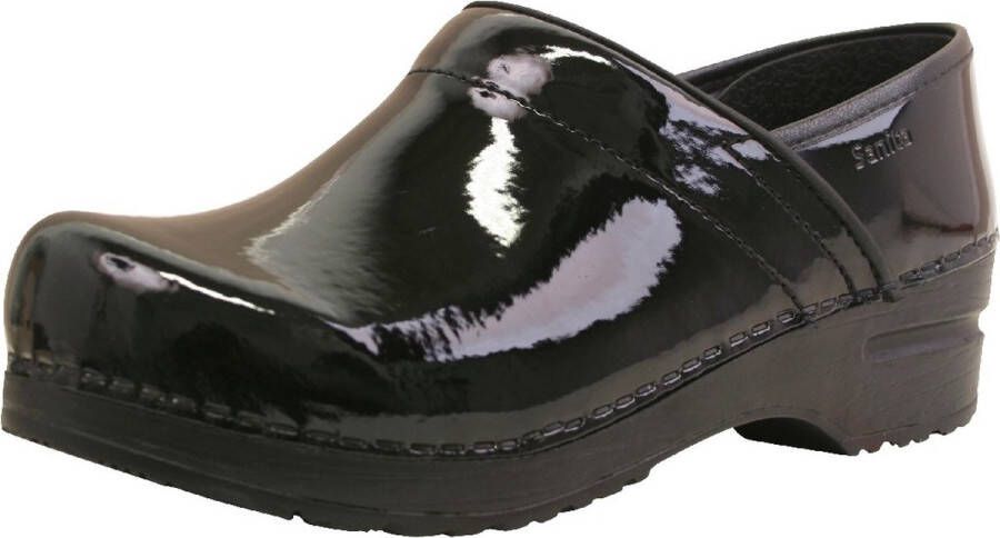 Sanita Comfortwear Sanita Clogs Damen Sandalen Original-Prof. Patent Black