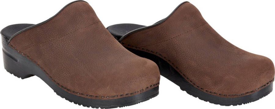 Sanita Comfortwear Sanita Damen Offener Clog Original-Karl Textured Oil Op Antique Brown