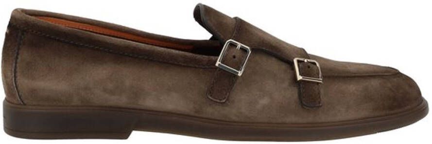 Santoni Leather Loafers Van Hoogwaardige Leer Voor Elegantie