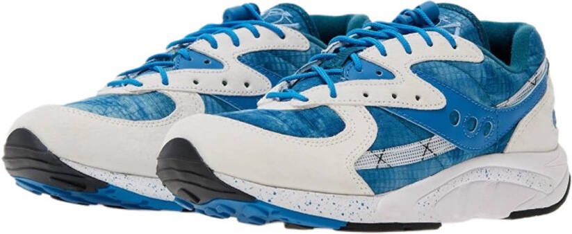 Saucony Aya Wht Blu Tie Dye Blauwe Heren Sneakers