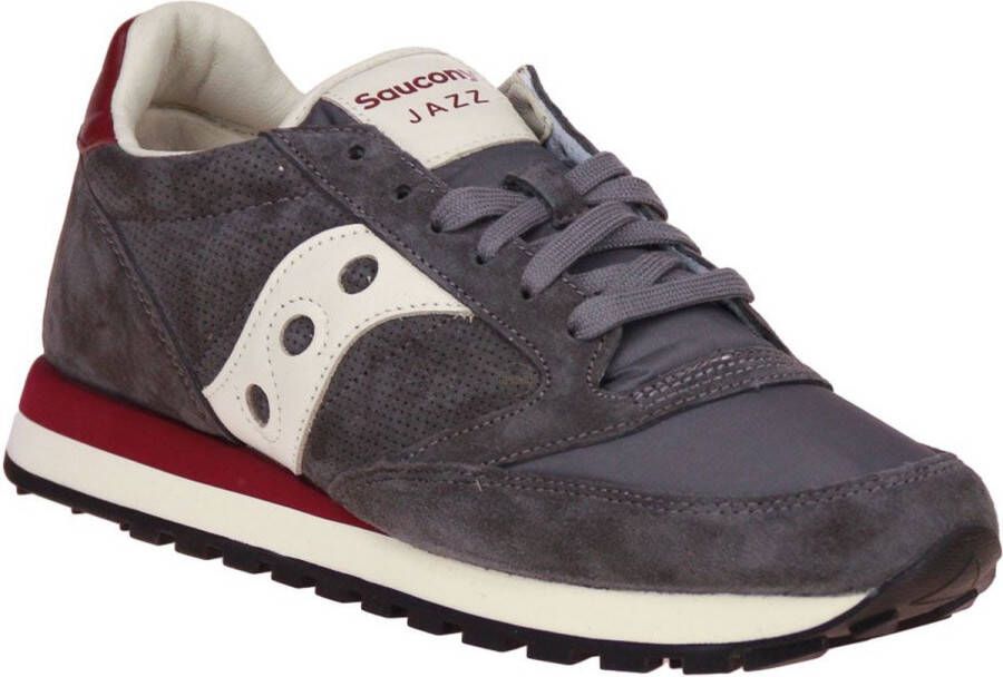 Saucony Grijze Sneakers met Leren en Stoffen Voering Gray Heren