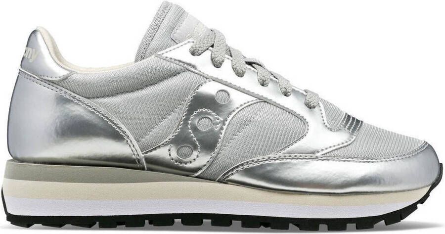 Saucony Sportieve Zilveren Sneakers met Rubberen Zool Gray Dames