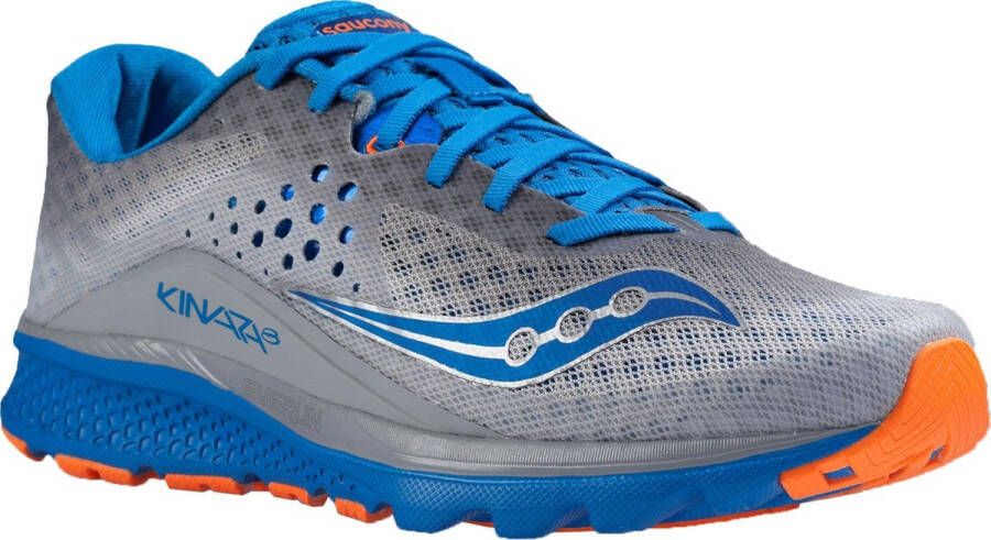 Saucony Kinvara 8 hardloopschoenen Heren Hardloopschoenen Mannen grijs blauw oranje