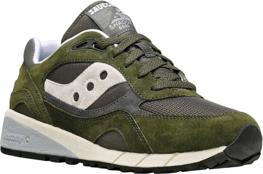 Saucony Shadow 6000 M Sneakers Suède Heren Groen