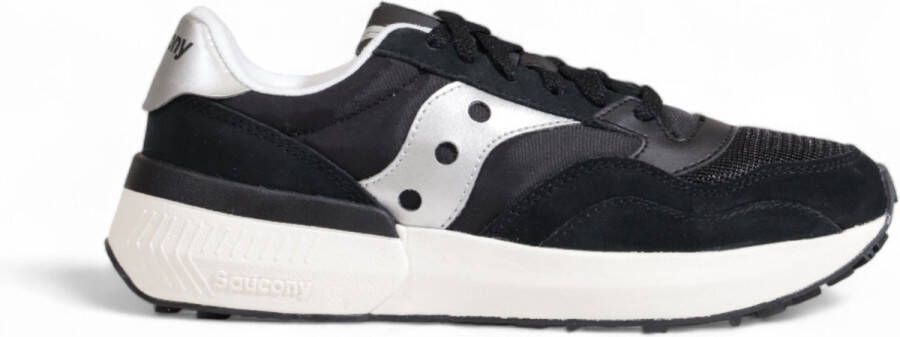 Saucony Zwarte Sneakers Met Rubberen Zool Voor