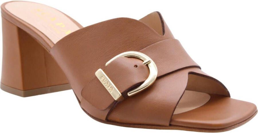 Scapa Stijlvolle Heeled Mules Brown Dames - Foto 4