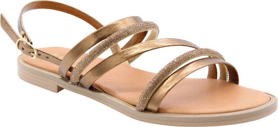 Scapa Stijlvolle Platte Sandalen voor de Zomer Brown Dames