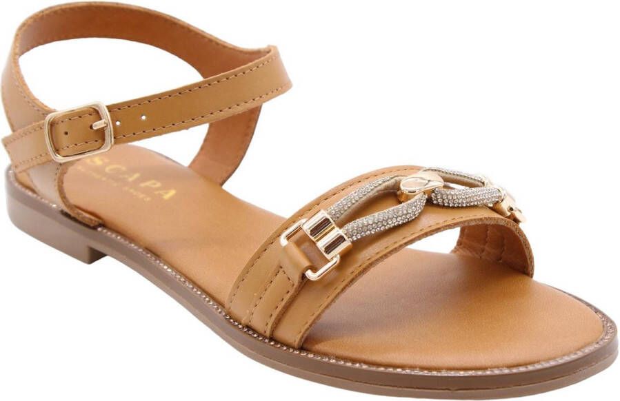 Scapa Platte Zomer Sandalen Brown Dames