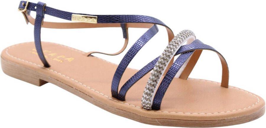 Scapa Platte Zomer Sandalen Blue Dames