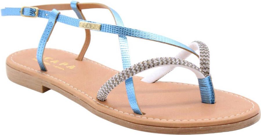 Scapa Stijlvolle Platte Sandalen voor Vrouwen Blue Dames