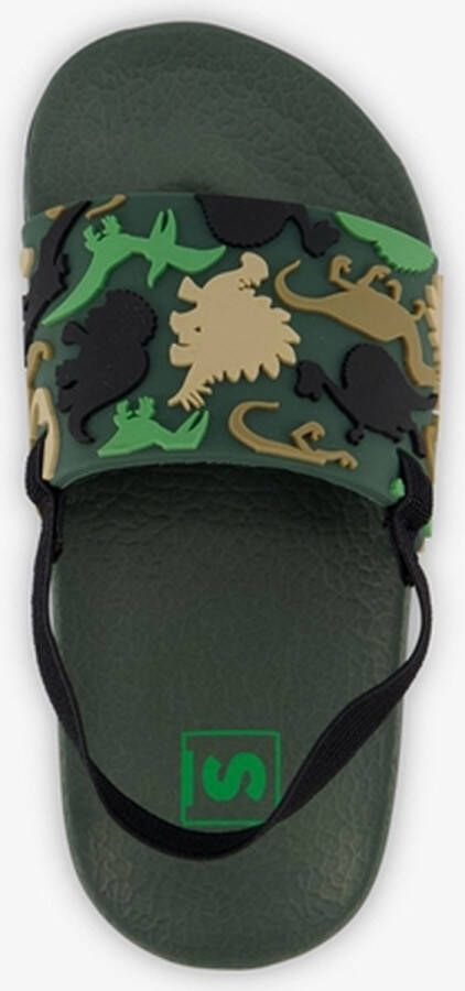 Scapino Kinder badslippers met hielbandje dino Groen