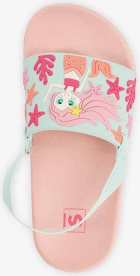 Scapino Kinder badslippers met hielbandje zeemeermin Roze