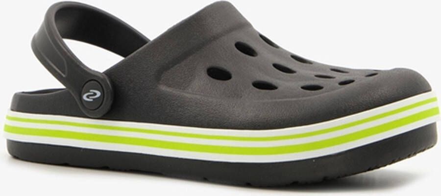 Scapino Kinder klompen zwart met gele zool Clogs