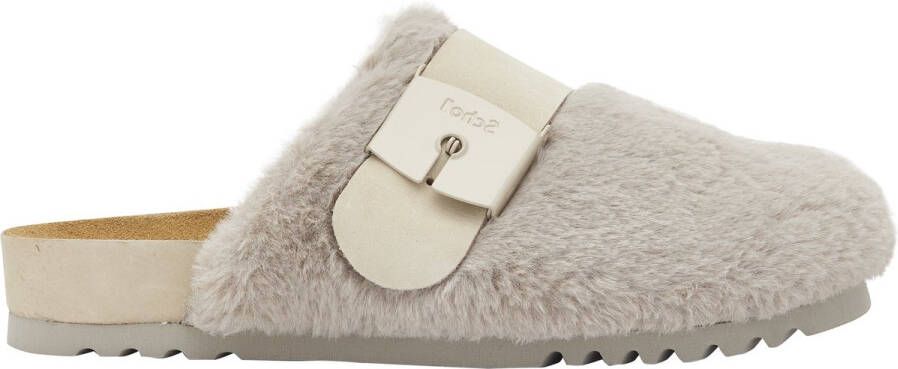 Scholl ALASKA 3.0 Synthetic fur GR Womens Taupe FALSO Clogs Taupe