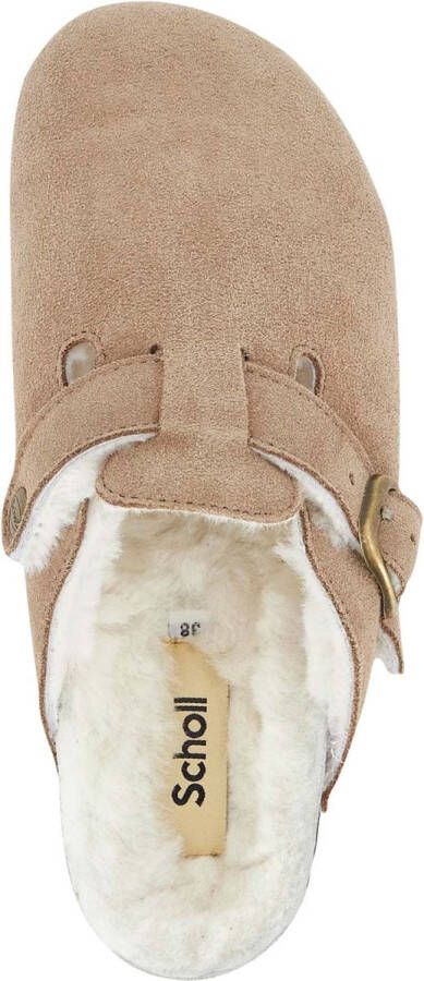 Scholl FAE NEW F Suede SA Womens Dark Beige FALSO Clogs Dark Beige