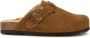 Scholl FAE NEW F Suede SA Womens Taupe FALSO Clogs Taupe - Thumbnail 6