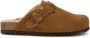 Scholl FAE NEW F Suede SA Womens Taupe FALSO Clogs Taupe - Thumbnail 5