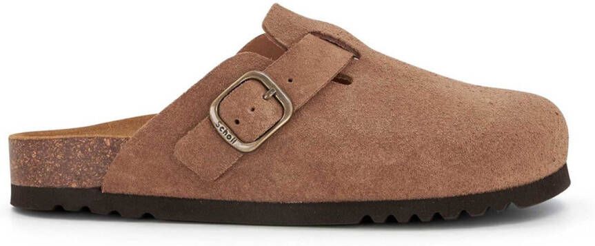 Scholl Fae Suede Taupe Instappers Dames