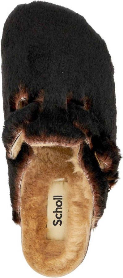 Scholl Footwear Klomp Scholl Women Fae New F Synthetic Fur Chocolate