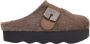 Scholl GRETA E Synthetic fur Womens Brown FALSO Clogs Brown - Thumbnail 4