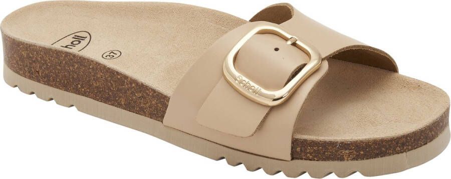 Scholl KATHLEEN Lea-W Dames Muiltjes Camel