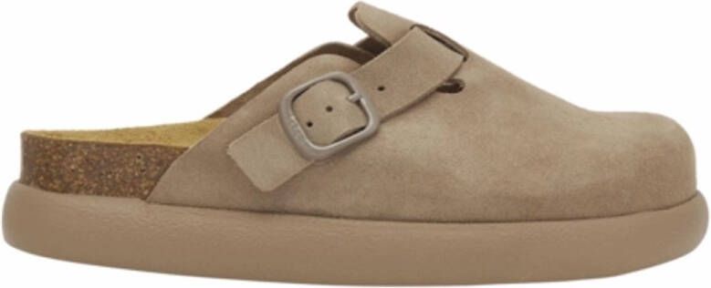 Scholl Klomp Women Fae Chunky Suede Q Dark Beige