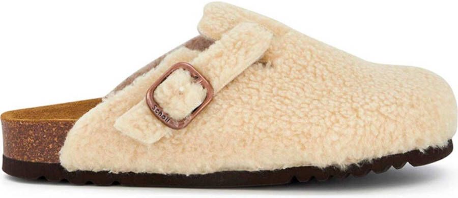 Scholl Klomp Women Fae New Synthetic Shearling Beige