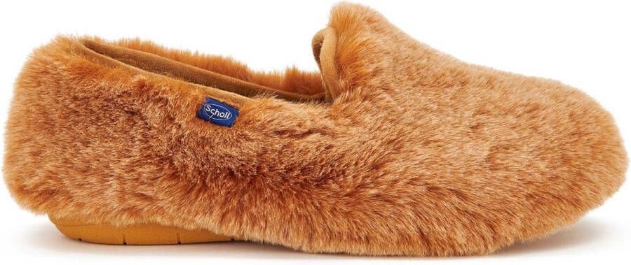 Scholl MADDY SHOE Synthetic fur Womens Brown FALSO Slippers Brown