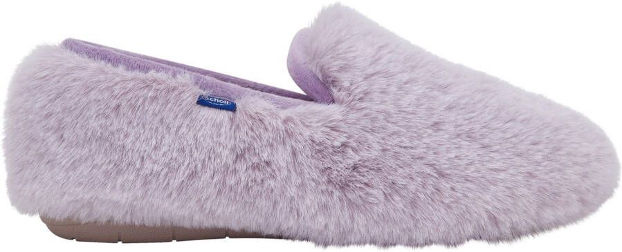 Scholl MADDY SHOE Synthetic fur Womens Lavender FALSO Slippers Lavender