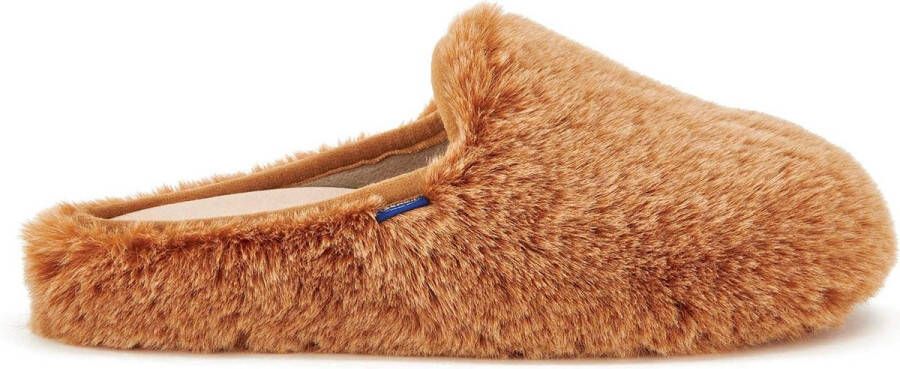 Scholl MADDY Synthetic fur Womens Brown FALSO Slippers Brown