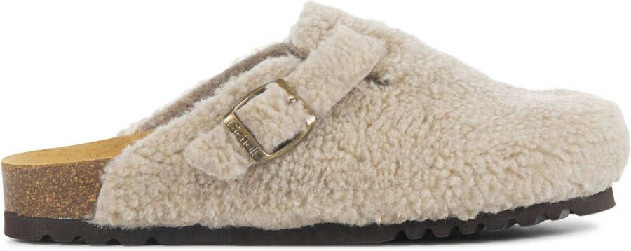 Scholl Muiltjes Female Sandalen Instappers Damesschoenen Leer Fae teddy Beige