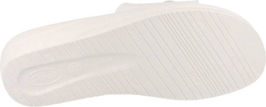 Scholl NEW MASSAGE PVC Womens White FALSO Mules White