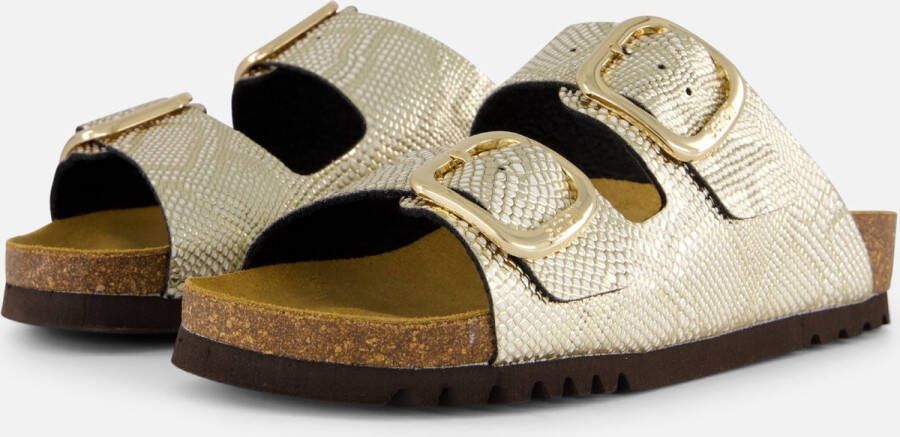 Scholl Noelle Raffia Sandalen goud Leer Dames