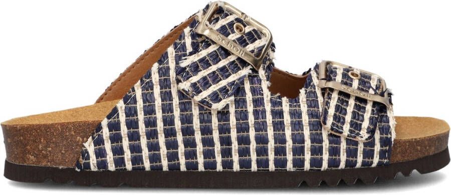 SCHOLL Slippers Dames Noelle Raffia Maat: 38 Materiaal: Kunststof Kleur: Blauw